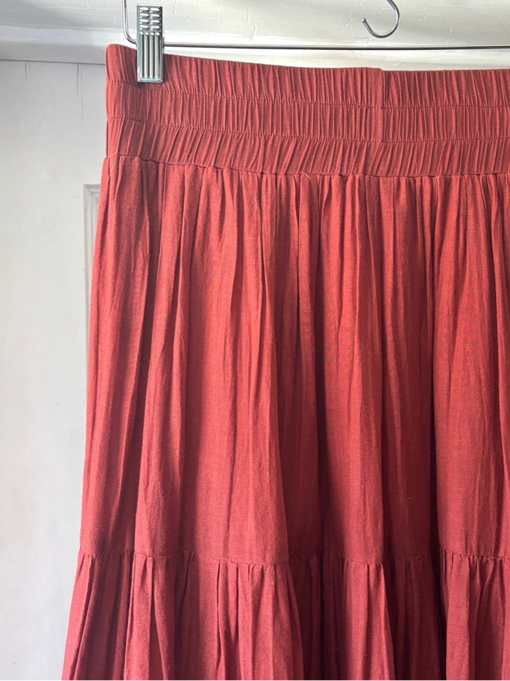 Natural Life Ariella Maxi Tiered Skirt Rust Brown Size M - Picture 5 of 14